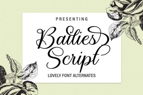 Bailies Script: A Handwritten Font for Elegant Editorial Design