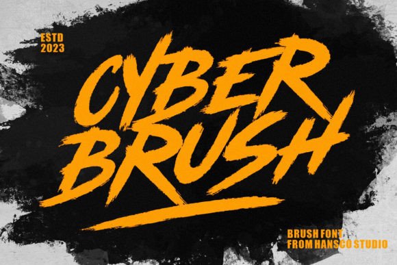 Cyber Brush: Crafting Personality in Editorial Design with a Bold Handwritten Font