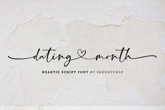 Dating Month: A Romantic Script Font for Editorial Design
