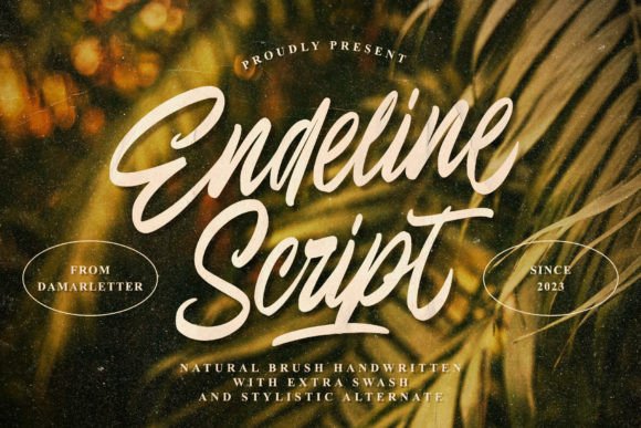 Endeline Script: A Chic Typeface for Handmade Labels, Invitations & More