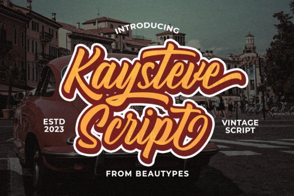 Kaysteve Script: A Vintage-Inspired Typeface for Editorial Elegance