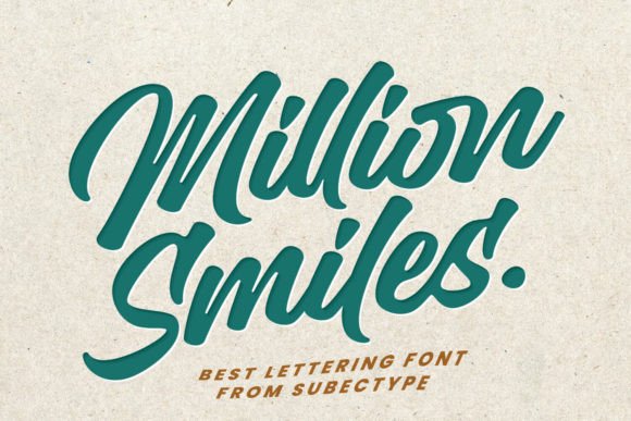 Million Smiles: A Bold Script Font for Modern Web Design