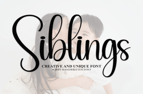 Siblings: A Sweet Script Font for Modern Editorial Design