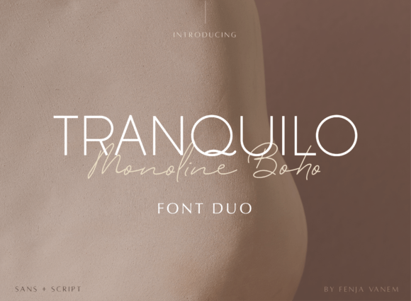 Tranquilo Monoline Boho: A Calmly Elegant Font for Thoughtful Editorial Design